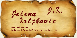 Jelena Koljković vizit kartica
